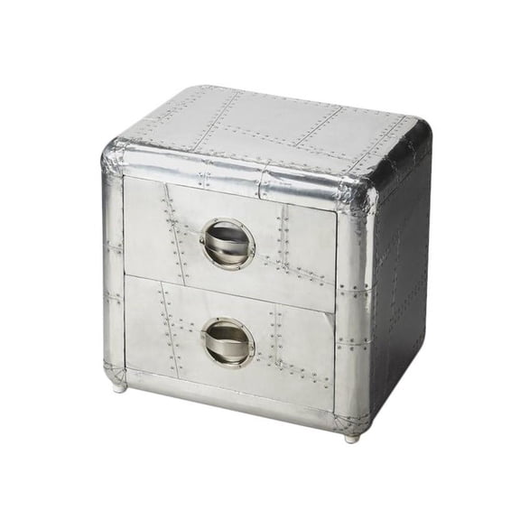 Butler Specialty Industrial Chic Midway Aviator Side Table In Silver