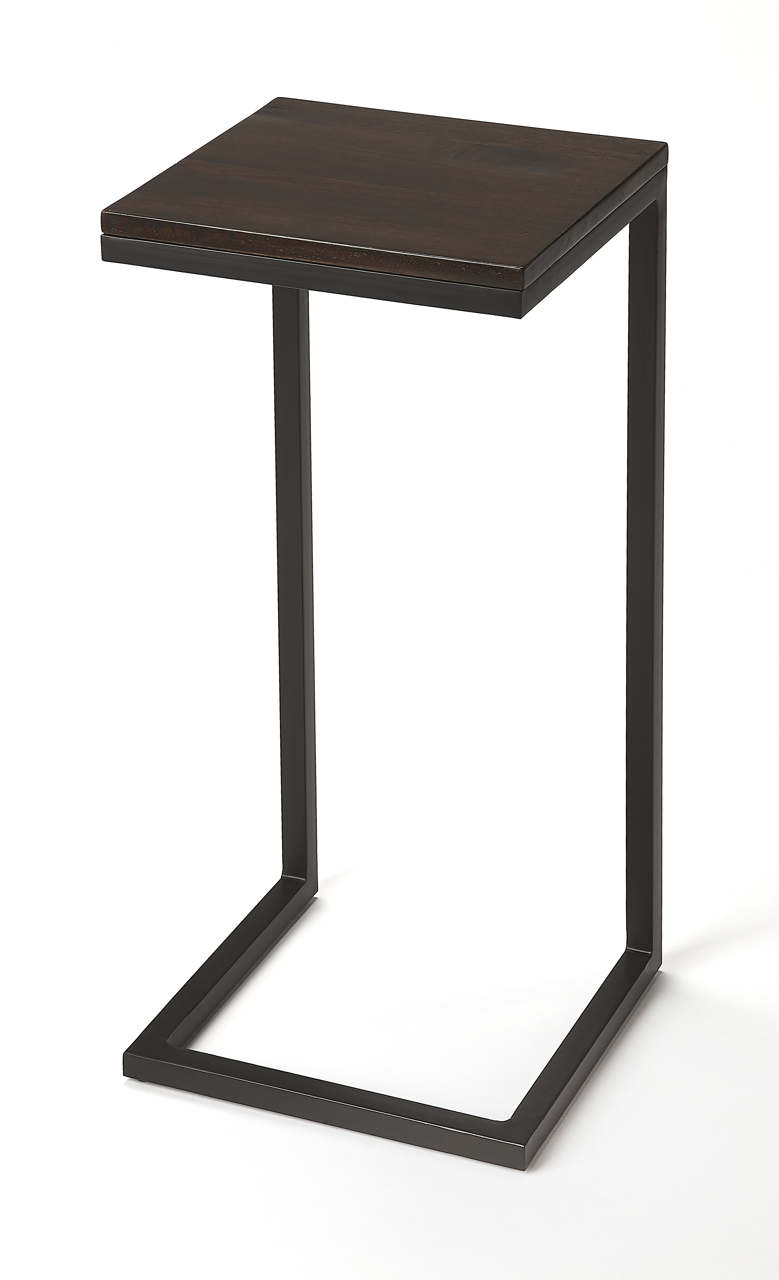 Kilmer Contemporary Coffee Wood & Black Metal Side Table