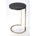 thumbnail image 1 of Butler Specialty Martel Marble And Metal Side Table In Brown, 1 of 4