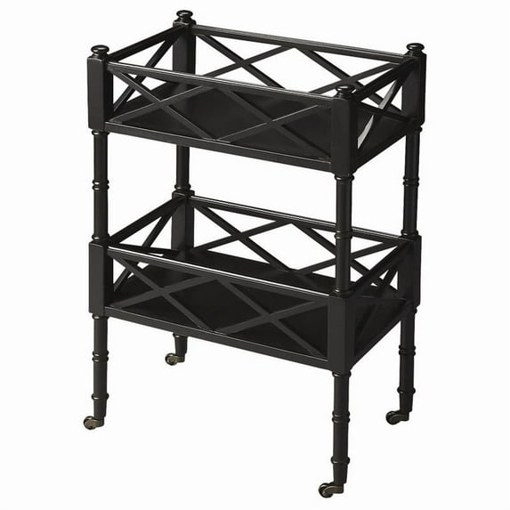 Butler Specialty Company Masterpiece Foster Bar Cart in Black Licorice