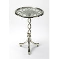 thumbnail image 1 of Butler Specialty Modern Expressions Glass Top Accent Table In Silver, 1 of 3