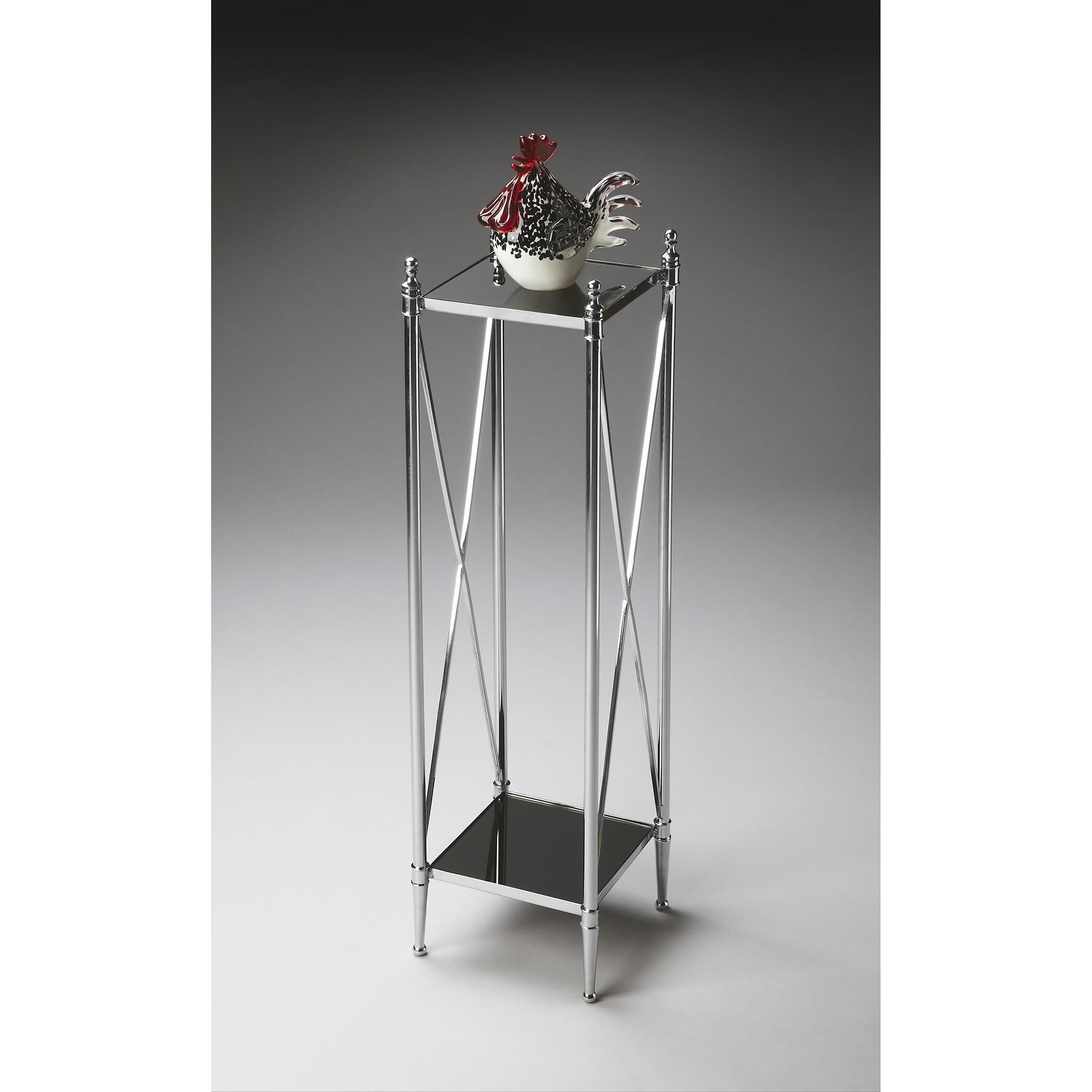Butler Specialty Furniture Mirrored Pedestal Plant Stand