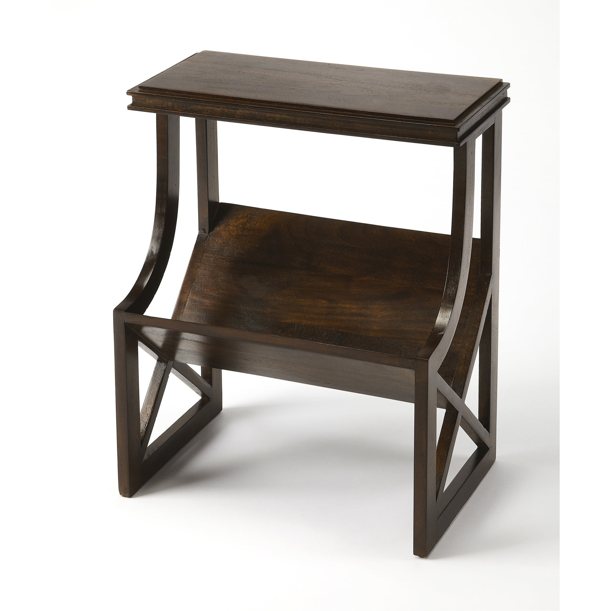 Pascal Dark Brown Mango Wood Rectangular Book Table