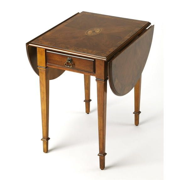 Butler Specialty Pembroke Drop Leaf Table In Olive Ash Burl