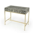 thumbnail image 1 of Butler Specialty Perilla Black And White Bone Inlay Writing Desk, 1 of 10