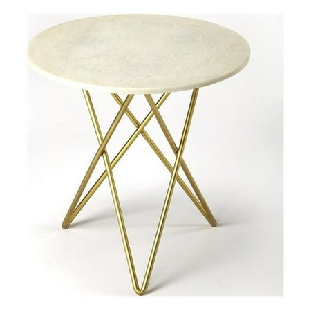 Butler Specialty Quantum White Marble Bunching Table