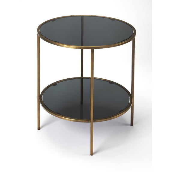 Butler Specialty Roxanne Iron And Glass End Table