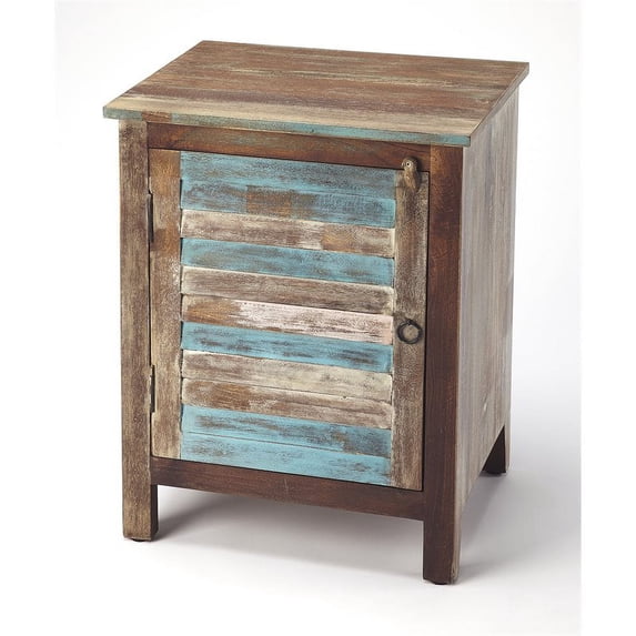 Butler Specialty Rustic Shutter Painted Accent Cabinet In Brown