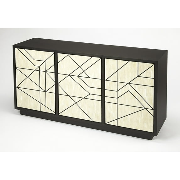 Butler Specialty Sideboard In Black And Cream Bone Inlay