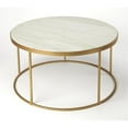 thumbnail image 1 of Butler Specialty Triton Marble Coffee Table In White, 1 of 3