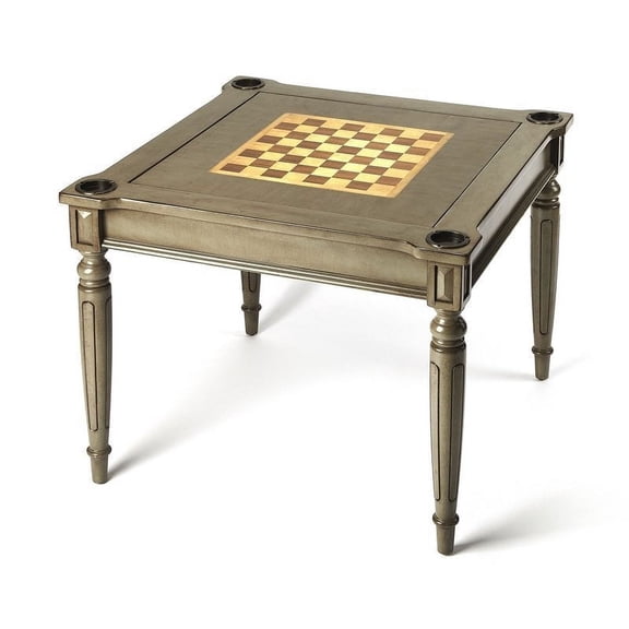 Butler Vincent Silver Satin Multi Game Table