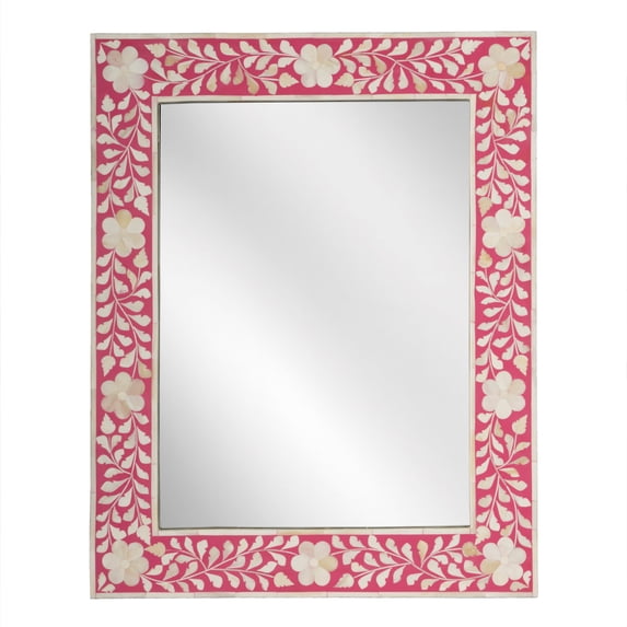 Butler Specialty Vivienne Decorative Bone Inlay Wall Mirror In Pink