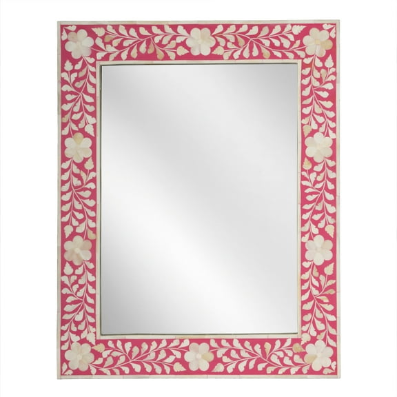Butler Specialty Vivienne Decorative Bone Inlay Wall Mirror In Pink