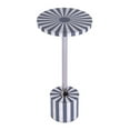 thumbnail image 1 of Butler Specialty Zane Stainless Steel & Bone Inlay Round Side Table - Gray, 1 of 6