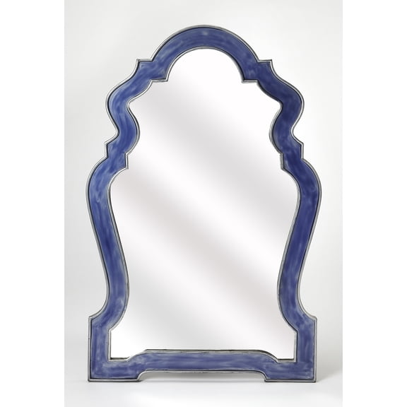 Butler Transitional Reflections Arch Crown Top Blue Mirror 4481291