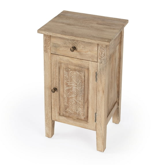 Butler Transitional Switra 1 Door 1 Drawer End Table With Natural 1841312