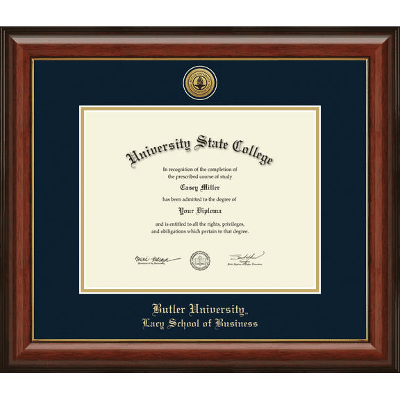 Butler University Lacy School of Business Diploma Frame, Document Size 11" x 8.5"