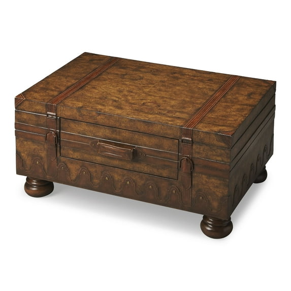 Butler Specialty Company, Vasco Old World Map Trunk Table, Light Brown