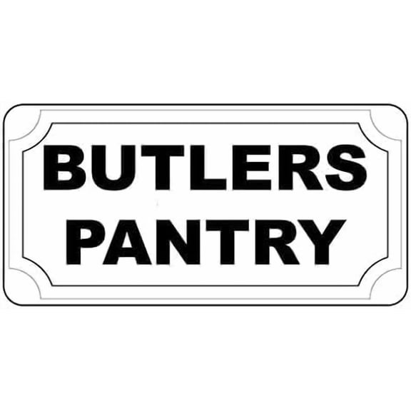 Butlers Pantry Red Retro Vintage Style with Holes Road Sign Business Sign 12X8 Inches Aluminum Metal Tin Sign