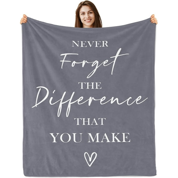 Butonus Teacher/Employee Appreciation Gifts, Appreciation Gifts for Coworkers Blanket 60"x50", Inspirational Gifts for Women Men, Difference Maker Gift, Gratitude Gifts for Coworkers