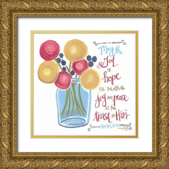 Butson, Erin 15x15 Gold Ornate Wood Framed with Double Matting Museum Art Print Titled - God Of Hope
