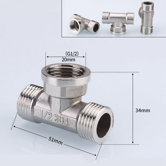Butt Joint Internal Stainless steel Threaded Female-Male Home Improvement Pipe Fittings Adapter Hardware Plumbing fitting 13