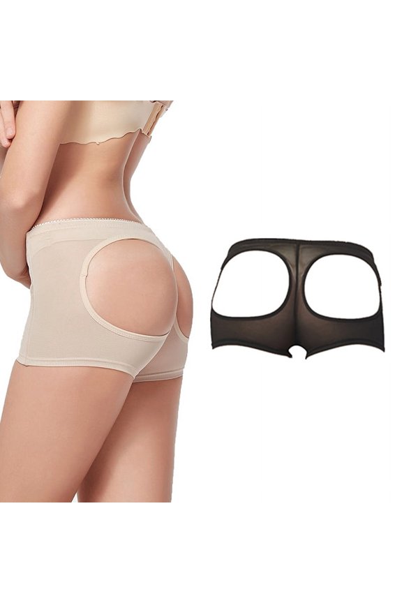 Butt Lift Panties Lightweight Reusable Breathable Moisture Absorption Buttock Body Shaper for Women Black Apricot XL