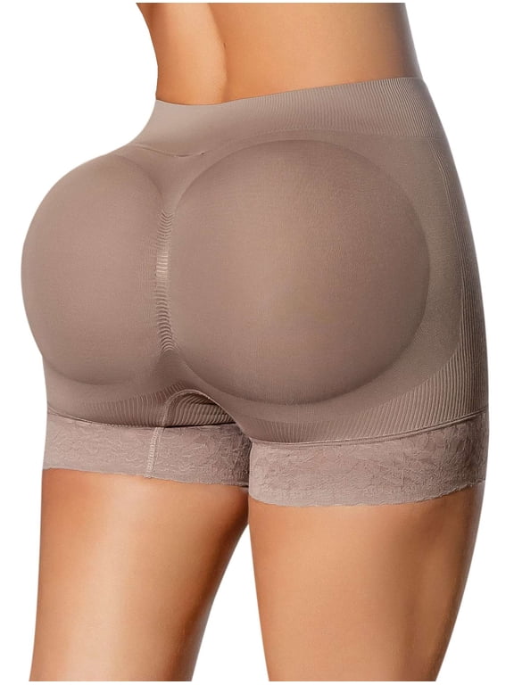 Butt Lifter Enhancer High Waist Seamless Shorts Girdle with Powernet Fajas Levanta Cola Colombianas 644C