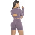 thumbnail image 1 of Butt Lifter Seamless Women Sports Workout Shorts | Ropa Deportiva Colombiana Moldeadora Levanta Cola | Purple 900P, 1 of 2