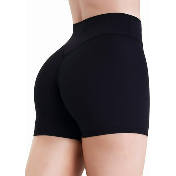 Butt Lifting Biker Shorts Women, High Waist No Front Seam Tummy Control Booty Scrunch Workout Yoga Shorts