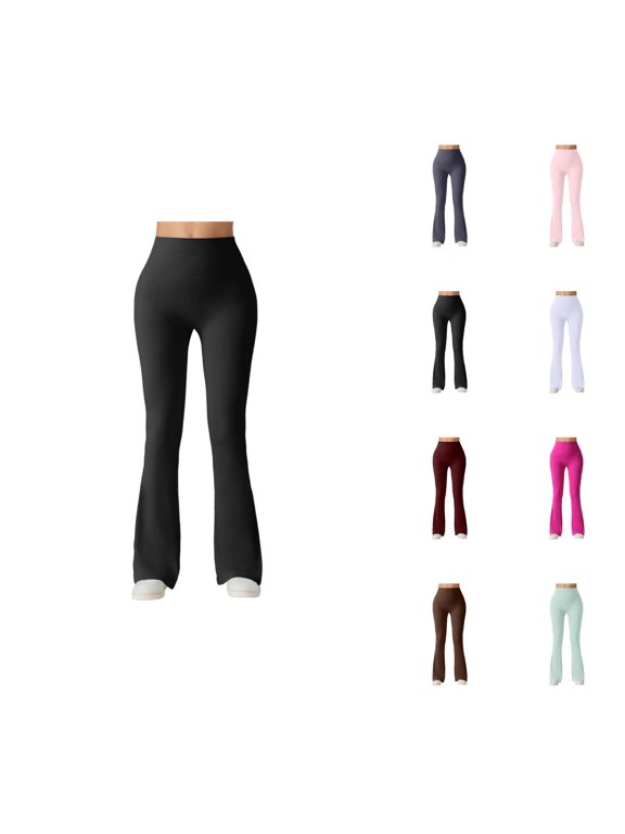 Lifting Leggings for Women 2026 Summer Lightweight High Waisted Flared Leggings Stretchy Slim Fit Workout Yoga Pants