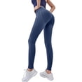 thumbnail image 1 of Butt Lifting Leggings for Women, Audhol Women High Waist Tummy Control Workout Yoga Pants Casual Workout Running Yoga Leggings Womens Leggings Blue L, 1 of 7