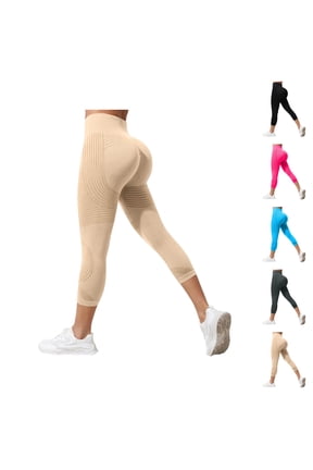 Lifting Leggings for Women High Waisted Tummy Control Seamless Leggings Stretch Soft Cropped Workout Yoga Pants
