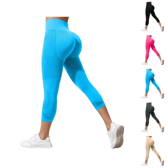 Lifting Leggings for Women High Waisted Tummy Control Seamless Leggings Stretch Soft Cropped Workout Yoga Pants