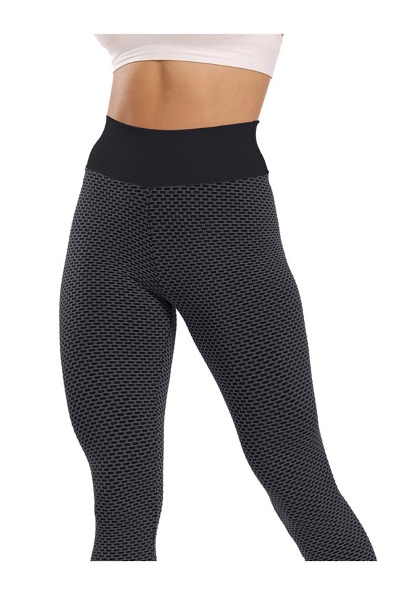 Butt Lifting Leggings for Women Tummy Control Workout Yoga Pants High Waisted Booty Gym Tights Black M