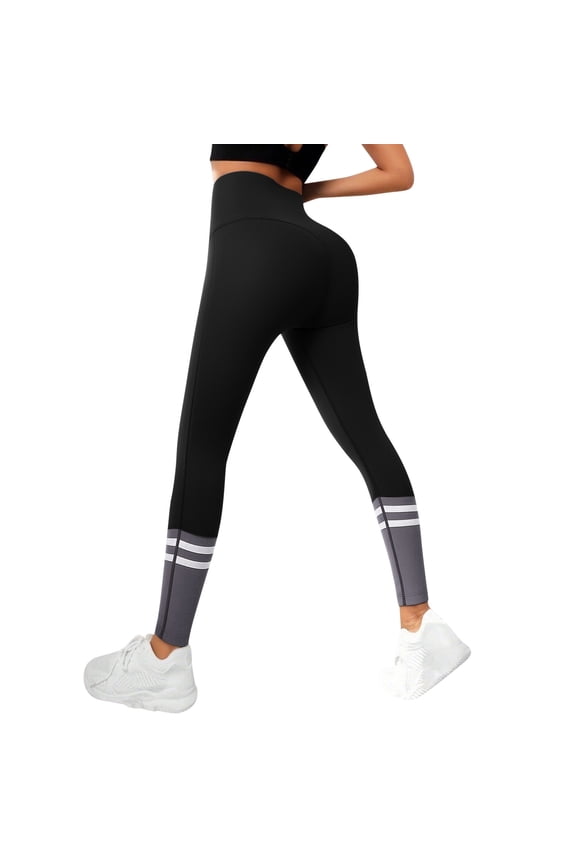 Lifting Leggings for Women Tummy Control Workout Yoga Pants High Waisted Gym Tights,Black,L
