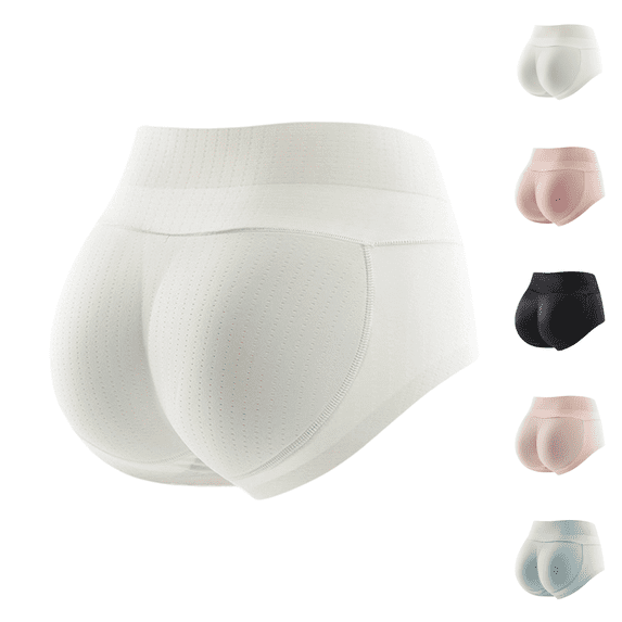 Butt Lifting Panties Padded Underwear for Women Seamless Booty Pads Butt Enhancer Panty White L