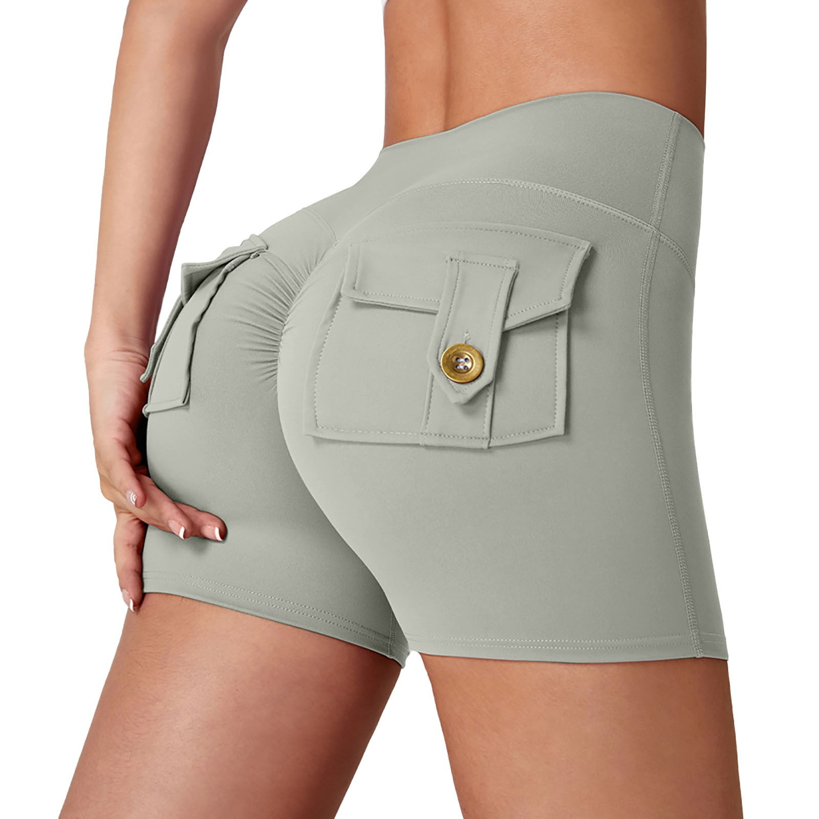 Butt Lifting Shorts, Comdrip Scrunch Workout Shorts with Pockets Charm