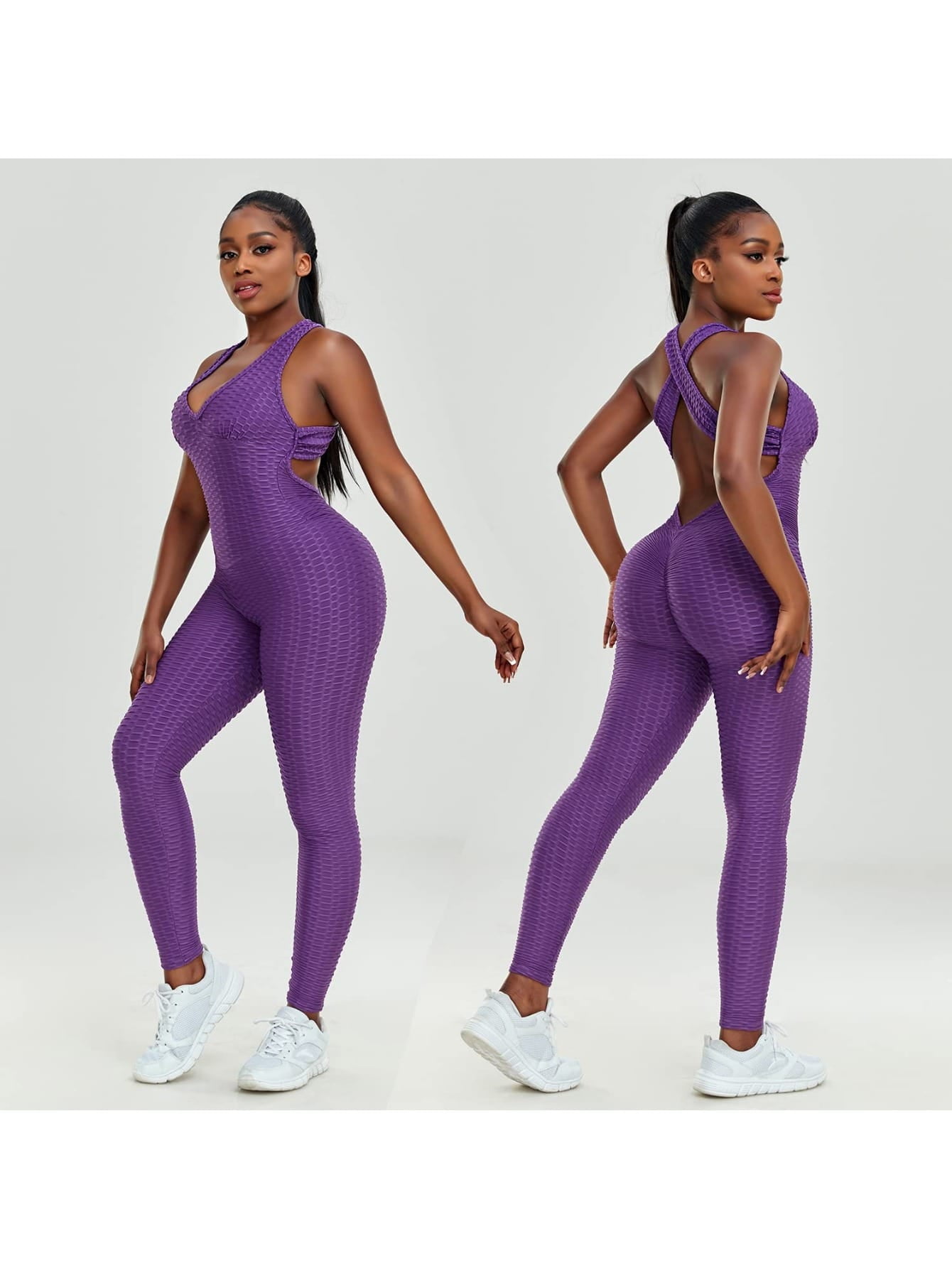 Butt Lifting Yoga Jumpsuit for Women Backless Sports Bandage Sexy Romper Gym Workout Bodysuit Walmart