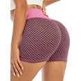 thumbnail image 1 of Butt Lifting Yoga Shorts for Women High Waist Tummy Control Hot Pants Textured Ruched Sports Gym Running Beach Shorts, 1 of 7
