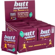 Butt Napkins, 50 Individually Wrapped, Water-Based Flushable Wipes, Unscented & Hypoallergenic