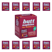 Butt Napkins, Active Wipes, Water-Based Flushable Wipes, Individually Wrapped, 10-Pack