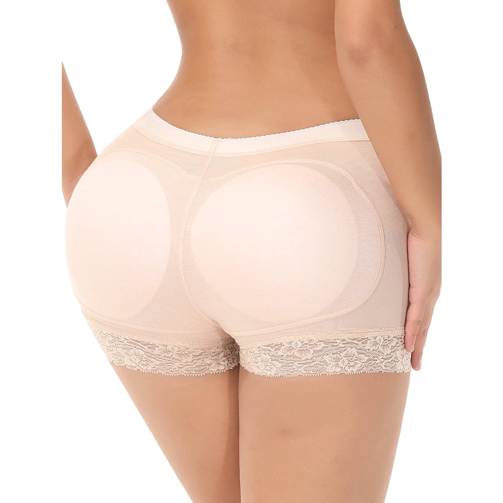 Butt Pads Butt Lifter Panties Padded Underwear for Women Hip Pads Enhancer  Shorts Seamless Lace Body Shaper 