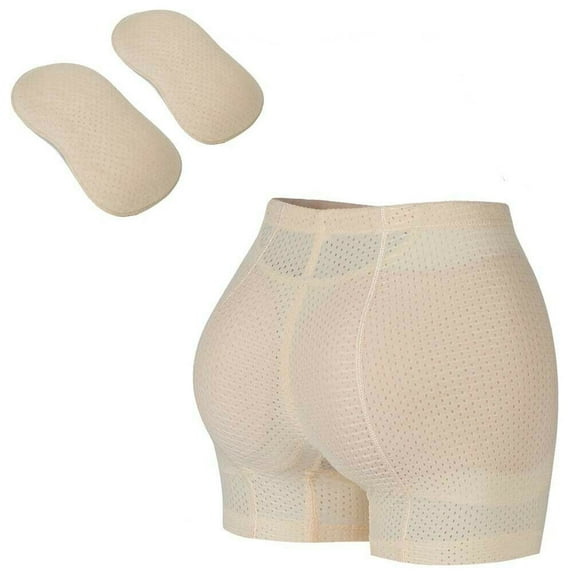 Butt Pads for Butt Enhancer Lifter Hip and Butt Padded Shapewear Hip Pads Padded Underwear Booty Shaper for Women, Apricot, XL