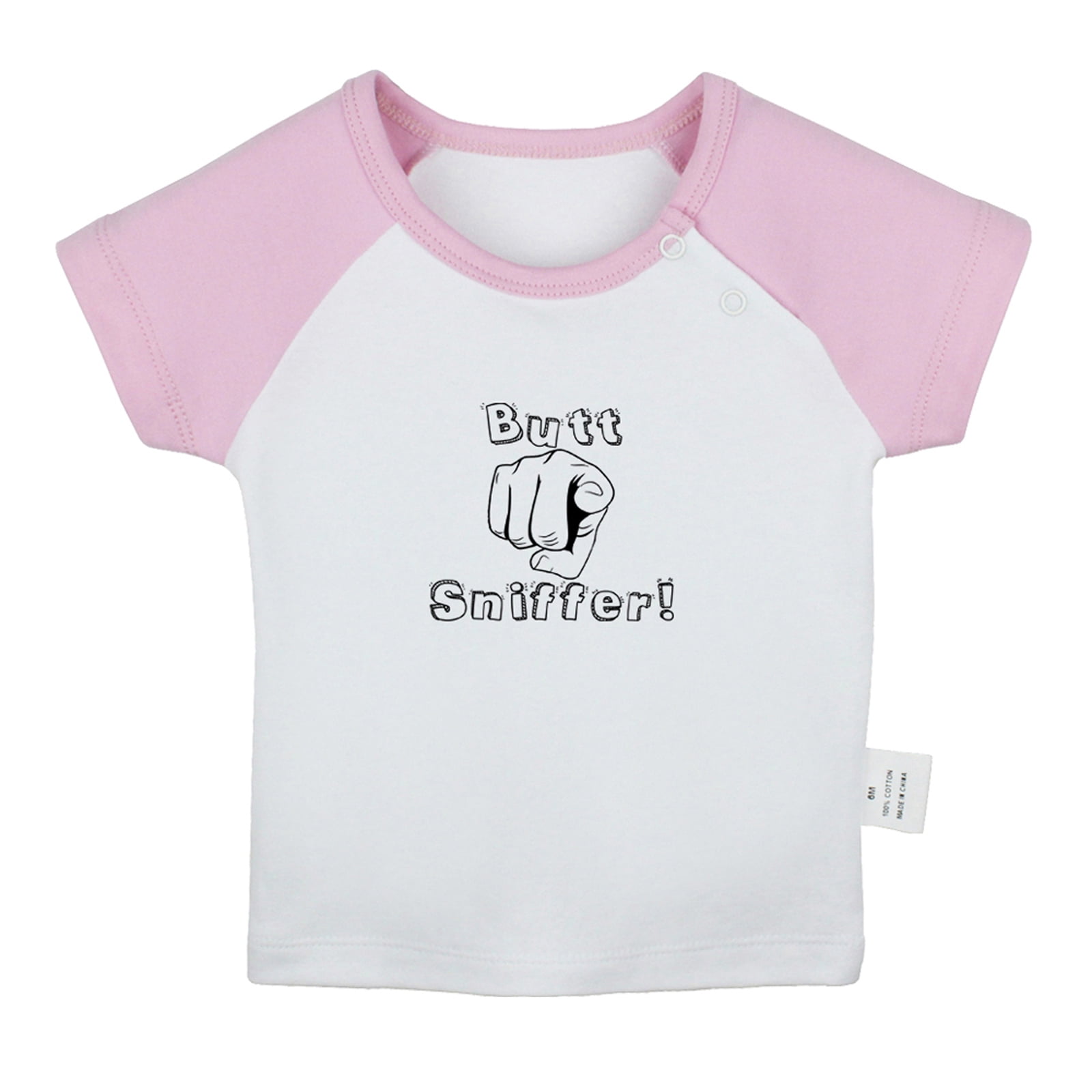 Butt Sniffer Funny T shirt For Baby, Newborn Babies T-shirts, Infant Tops, 0-24M Kids Graphic Tees Clothing Gray Raglan T-shirt, 6-12 Months) - Walmart.com
