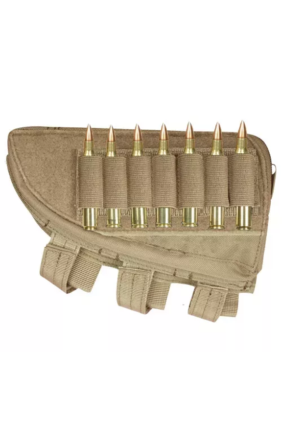 Butt Stock Cheek Rest - Rifle - Left - Coyote Coyote 8" x 4 1/2"