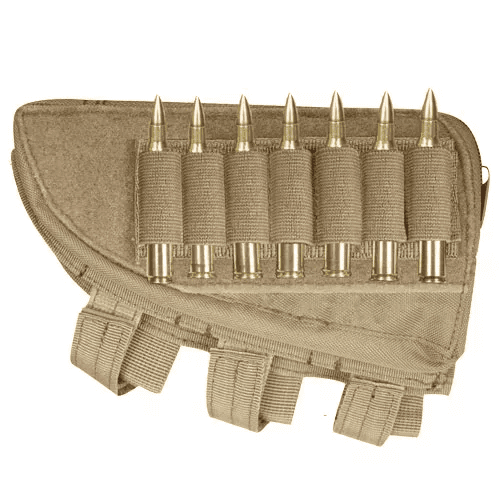 Butt Stock Cheek Rest - Rifle - Left - Coyote Coyote 8" x 4 1/2"