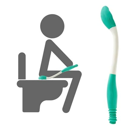 Butt Wiper Tool,15.7" Comfort Wipe Toilet Aid for Wiping Bottom,Bottom Buddy Wiping Aid for Disabled,Elderly,Overweight,Pregnant People,Easy to Use Bottom Buddy Wiping Assist Tool