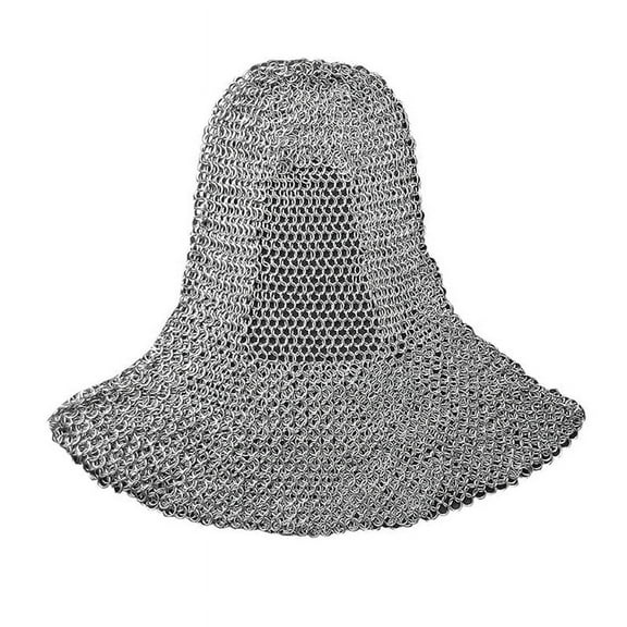Butted Aluminium Chainmail Coif Medieval Knights Hood Chain mail Armor Costume
