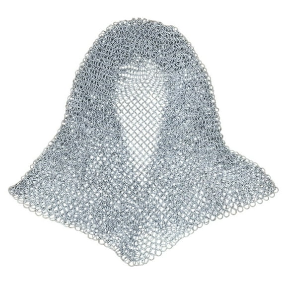 Butted Aluminium Chainmail Coif Medieval Knights Hood Chain mail Armor Costume